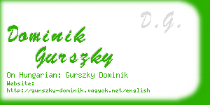 dominik gurszky business card